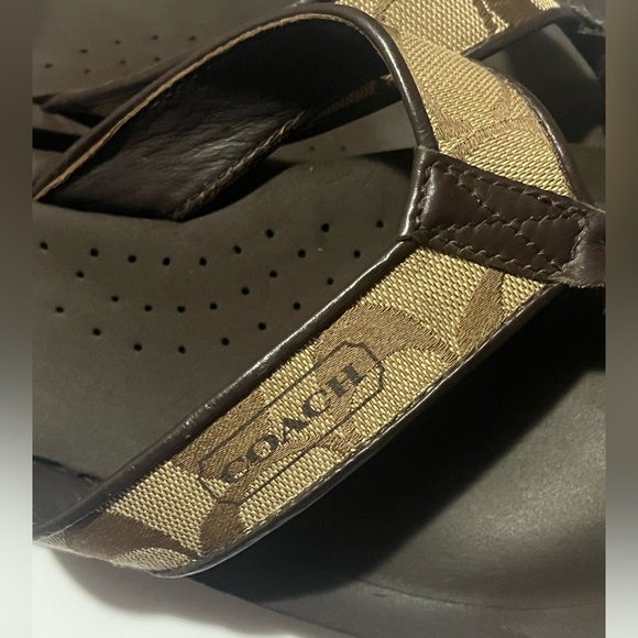 Coach Jolie Women's C Signature Brown Sandals, Size 11B - Picture 4 of 9